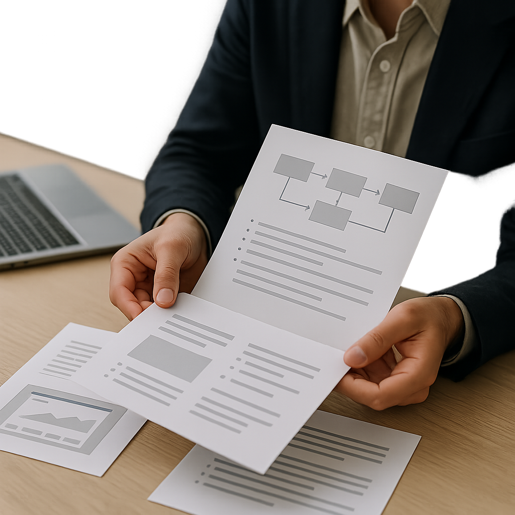 Bring a mini-portfolio to the interview, not a speech