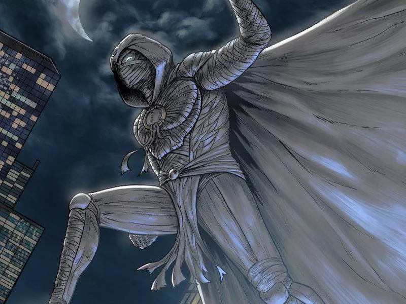 Moon Knight leaping