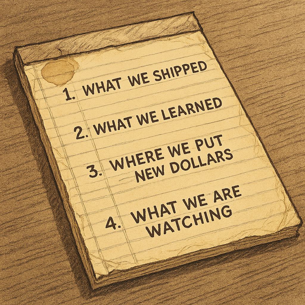 The legal-pad agenda that keeps ego out of the room